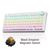 Clavier AULA F75 HE à effet Hall, déclenchement rapide, SOCD 8000Hz, 75% 80 touches, tri-mode, bouton métallique, RGB, Hot Swap, pour le gaming
