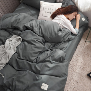 Nhà máy 4 mảnh bedsheet Duvet cover sang trọng Quilt Cover Trắng đầy màu sắc giá rẻ <span class=keywords><strong>Polyester</strong></span> đồng bằng <span class=keywords><strong>bedding</strong></span> Set - Product Image 4