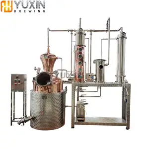 Koperen Whisky Stilstaande Distilleerderij Machine Wodka-Distilleerderij Apparatuur Voor Gistapparatuur