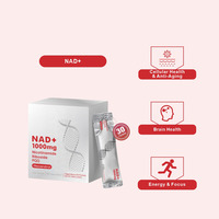 HDK NAD+ Liquide Oral 1000mg Nicotinamide Riboside PQQ Resvératrol 30 Sachets Énergie Cellulaire Concentration OEM ODM Complément Alimentaire