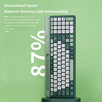 Clavier sans fil rechargeable double mode, ergonomique et portable pour le bureau, la maison, les jeux et les voyages