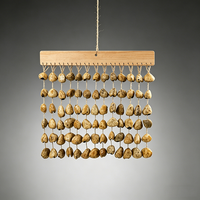 Natural Seed Shell Chime Mixed Nut Shell Wind Chime Hanging Percussion for Sound Bath and Acoustic Percussion Sessions