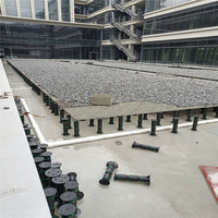 Socle en plastique à hauteur réglable JNZ pour système de plancher surélevé extérieur Support de carreaux de terrasse Balcon Toit Terrasse Base de nivellement
