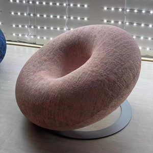 Fauteuil de salon simple en tissu de style nordique, design créatif et luxueux, couleur <span class=keywords><strong>macaron</strong></span>, pour chambre à coucher - Product Image 4
