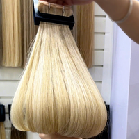 Papillon Trame Blonde Européenne Russe Réel Double Dessiné Invisible 100% Vierge Naturelle Xo Extensions de Cheveux Humains Avec Trous en PU
