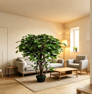 <span class=keywords><strong>Arbre</strong></span> <span class=keywords><strong>banian</strong></span> artificiel réaliste au toucher naturel pour la décoration intérieure et extérieure, patio, véranda, plantes de sol - Product Image 4