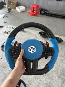Volante deportivo de cuero estilo LCI para BMW, compatible con G05 G20 G30 G2X G3X G8X F9X <span class=keywords><strong>2018</strong></span>-2024, Interior de coche de carbono personalizado - Product Image 6
