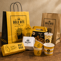 Boîte en papier jetable personnalisée avec logo pour emballage alimentaire de hamburgers, poulet frit et frites – Fabricant de contenants pour services rapides