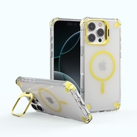 Accessoires électroniques nouvelle coque de téléphone transparente antichoc pour iphone 15 Pro Max coque 14 Plus 13 12 11 béquille couverture arrière