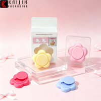 Pot de baume à lèvres créatif en forme de fleur, flacon coloré avec boîte de couleur indépendante, emballage personnalisé pour rouge à lèvres