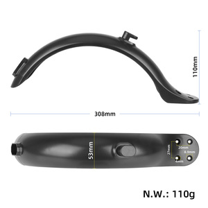 Guardabarros Trasero para <span class=keywords><strong>Scooter</strong></span> Eléctrico M365 de 4 Orificios, Protector de Agua para <span class=keywords><strong>Scooter</strong></span> de 8.5 Pulgadas - Product Image 2