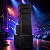 HDL-206A Système de sonorisation professionnel Line Array 2 voies 6,5 pouces en plastique, amplificateur DSP classe D bi-amplifié 300W+50W RMS 1200W Max