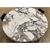Newstar Meubles en marbre de pierre naturelle Éléphant en marbre blanc Table basse de salon