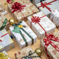 Papier d'emballage cadeau kraft imprimé personnalisé de qualité supérieure 100GSM