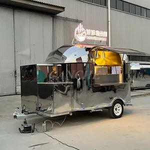 Chariot de restauration mobile en acier inoxydable pour pizza et barbecue, idéal pour la vente en Allemagne, camion de cuisine de rue, remorque alimentaire mobile - Product Image 1