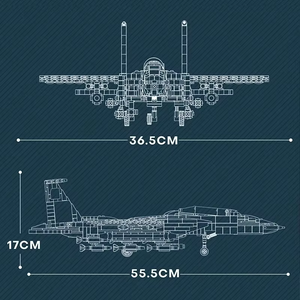 Bloques de Construcción de Aviones de Combate F15E Militares Técnicos 33034, Modelo de Caza Pesado, Ladrillos de Juguete, Regalos para Niños - Product Image 5