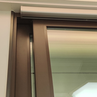 Porte coulissante double en alliage d'aluminium importée d'Allemagne, insonorisée, isolation thermique, porte intérieure, design chinois, utilisation en cuisine