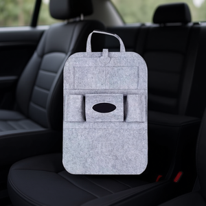 Organisateur de voiture Myrva gris en tissu non tissé, 4 à 7 compartiments, sac de rangement pour siège arrière - Product Image 2