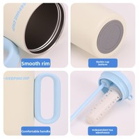Thermos de haute qualité en acier inoxydable 316, grande capacité, avec ventouse, pour utilisation en voiture