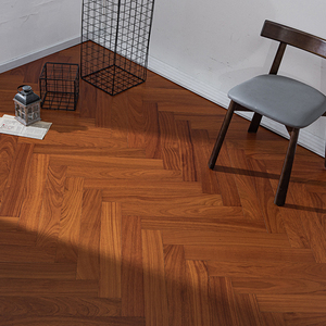 Plancher en bois d'ingénierie CE multicouche en chêne lisse, qualité AB, résistant à l'usure, à rainures et languettes, 15 mm, durable, motif chevrons, pour sous-sol - Product Image 2