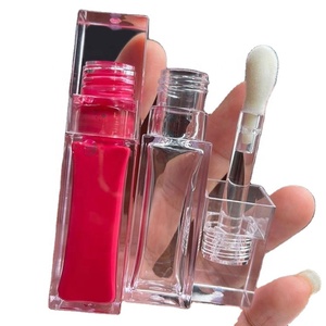 2026 New Arrival Lip Gloss Container Containers, Round Cap and square Lipgloss Tube Cosmetic <b>case</b> with Thick <b>Wall</b> - Product Image 3