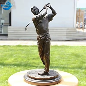 Custom Outdoor Garden <b>Golf</b> <b>Club</b> Decor Life Size Bronze of Player Hairui232, Hairui232 High-quality Stainless Steel Ensures - Product Image 6