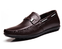 Mocassins souples pour hommes Chaussures de conduite grande taille en cuir véritable Bateaux Mocassins pour hommes