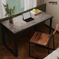 Table en bois massif minimaliste nordique NORYA avec structure métallique pour petits espaces, chambre à coucher, bureau, meubles en bois pour la maison