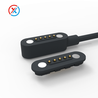 Conector Magnético Personalizado de Fábrica de 5 Pines Macho con Cable, Cable de Carga de 5V 1.5A, Cable Magnético USB con Conector Pogo Pin