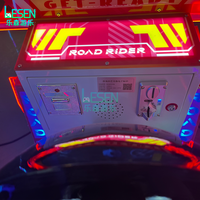 Máquina de Juego de Carreras de Motos con Simulador 3D y Luces LED, Operada con Monedas, para Centros de Entretenimiento - ¡Oferta!