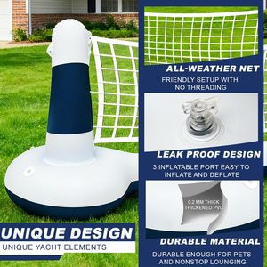 Ensemble de flotteurs gonflables pour <span class=keywords><strong>piscine</strong></span> au design de yacht, <span class=keywords><strong>jeux</strong></span> aquatiques flottants avec filet de volley-ball, équipements de divertissement aquatique - Product Image 6