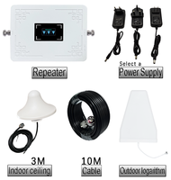 Ensemble complet, nouveau amplificateur de signal mobile tri-bande 900/1800/2100 MHz, répéteur de signal réseau 3G 4G 5G avec antenne