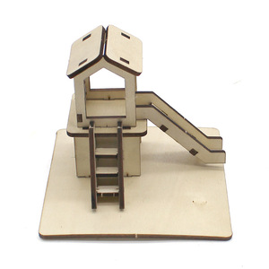 Modèle de toboggan en bois, jouet à vapeur, Kit éducatif pour enfants de 4 à 6 ans, ensemble de construction pour expériences scientifiques - Product Image 1