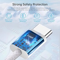 Cable de Carga Rápida USB-C a Tipo-C de 60W con Trenzado de Nailon para iPhone 16, con Carga Rápida de 5A, Conductor de Cobre Puro, Incluye Caja