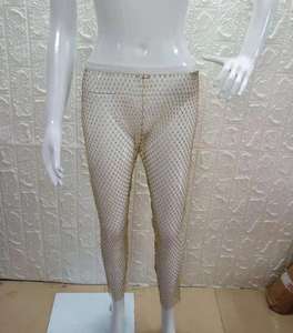 Ecowalson Paillettes Résille Maille <span class=keywords><strong>Pantalon</strong></span> <span class=keywords><strong>Strass</strong></span> D'été Club Party Wear <span class=keywords><strong>Pantalon</strong></span> <span class=keywords><strong>Transparent</strong></span> Plage Club Fête <span class=keywords><strong>Pantalon</strong></span> - Product Image 3