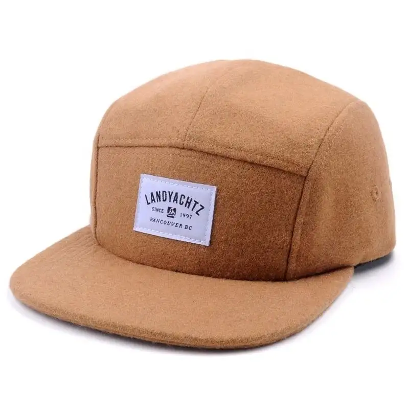 Chapéu e chapéu de aba plana da moda, venda por atacado, tampas e chapéus de lã personalizados com etiqueta tecido 5