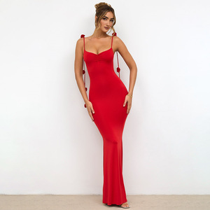 fitted lace wedding dress Red Polka Dot Cotton A-Line Halter Midi Summer Beach Dress