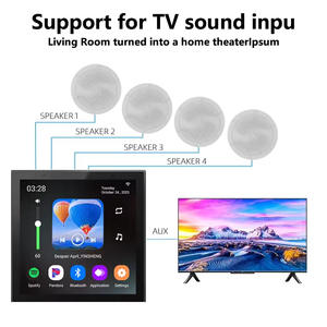 4 Inch Tuya Nhà Thông Minh Treo Tường Khuếch Đại Cho <span class=keywords><strong>Bluetooth</strong></span> Âm Nhạc Máy Nghe Nhạc Android 11 Nhựa Hệ Thống Không Dây Rạp Hát Tại Nhà Hệ Thống - Product Image 2