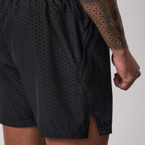 Pantalones Cortos Deportivos de Malla de Algodón de Color Sólido Personalizados de Alta Calidad, Casuales, Atléticos, de Entrenamiento, Cómodos para Hombre - Product Image 5