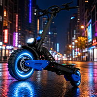 Çift Motorlu Elektrikli Scooter 48V 21Ah Katlanabilir 11 İnç Şişman Lastikli Arazi Tipi Tam Süspansiyonlu Yetişkin E-Scooter Uzun Menzilli İki Tekerlekli NFC