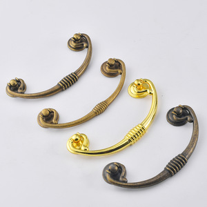 Chinese Style Antique Bronze Zinc Alloy Cabinet Ring Handle Set 96mm Hole Spacing Durable Furniture Hardware - Product Image 3