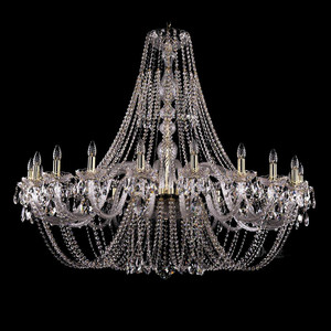 Lustre en cristal avec ampoule E26, base LED blanc chaud 3500K, corps doré, hauteur réglable, luminaire suspendu pour salon, grande taille, à fixer au plafond - Product Image 6