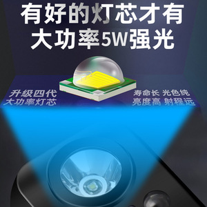 Lampe frontale rechargeable à LED avec lumière d'avertissement rouge pour la course nocturne et la pêche - Product Image 3