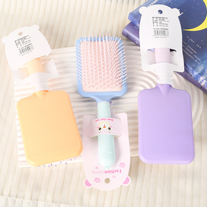 Candy Colored Cushion Hair Comb 15 Cm <b>Lightweight</b> Massage Airbag Comb For Girls Cartoon Design Resin Material - Product Image 3