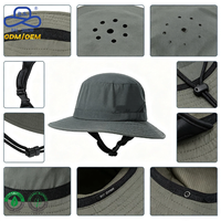 Chapeau de soleil pour sports nautiques en plein air BAE SHIOW, à bord court, séchage rapide, pour surf et plongée, avec ventilation en maille et protection des oreilles, unisexe, personnalisable ODM OEM