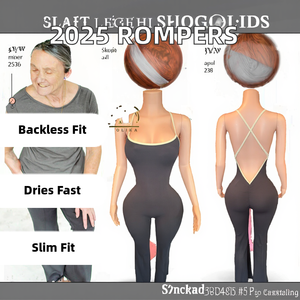 2025 New Arrivals <b>Women's</b> High Waist Halter Yoga <b>Jumpsuits</b> Backless Quick Dry Slim Fit Bodycon One Piece - Product Image 2