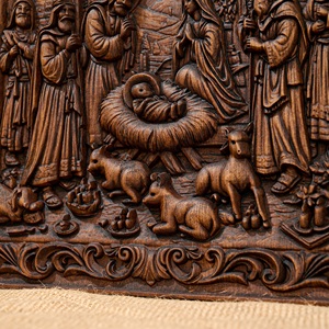 Plaque Cadeau en Bois Scène <span class=keywords><strong>de</strong></span> Nativité, Souvenir <span class=keywords><strong>de</strong></span> la Nativité <span class=keywords><strong>de</strong></span> Jésus Sculpté à la Main, Souvenir <span class=keywords><strong>de</strong></span> Noël Chrétien en Gros - Product Image 5