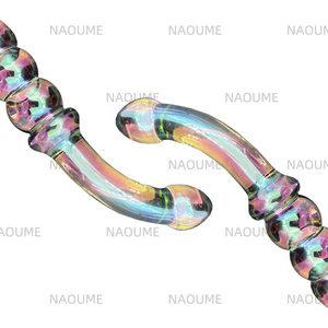 Tapón <span class=keywords><strong>Anal</strong></span> plateado de vidrio de mano para mujer, consolador de doble cabeza, tapón <span class=keywords><strong>anal</strong></span>, masturbación SM, Juguetes sexuales para adultos para hombres y mujeres - Product Image 4