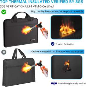 Organizador de Archivos Tipo Acordeón, Resistente al Fuego, Expandible, con 13 Bolsillos, Etiquetas para Documentos, Portátil, Seguro para el Hogar y Viajes, Hecho en China - Product Image 3