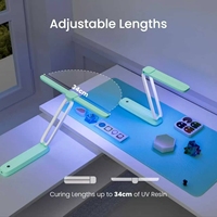 Lampe UV sans fil à 36 LED avec écran LCD et minuterie, batterie rechargeable 3000 mAh, design pliable pour la résine de bijoux et l'artisanat